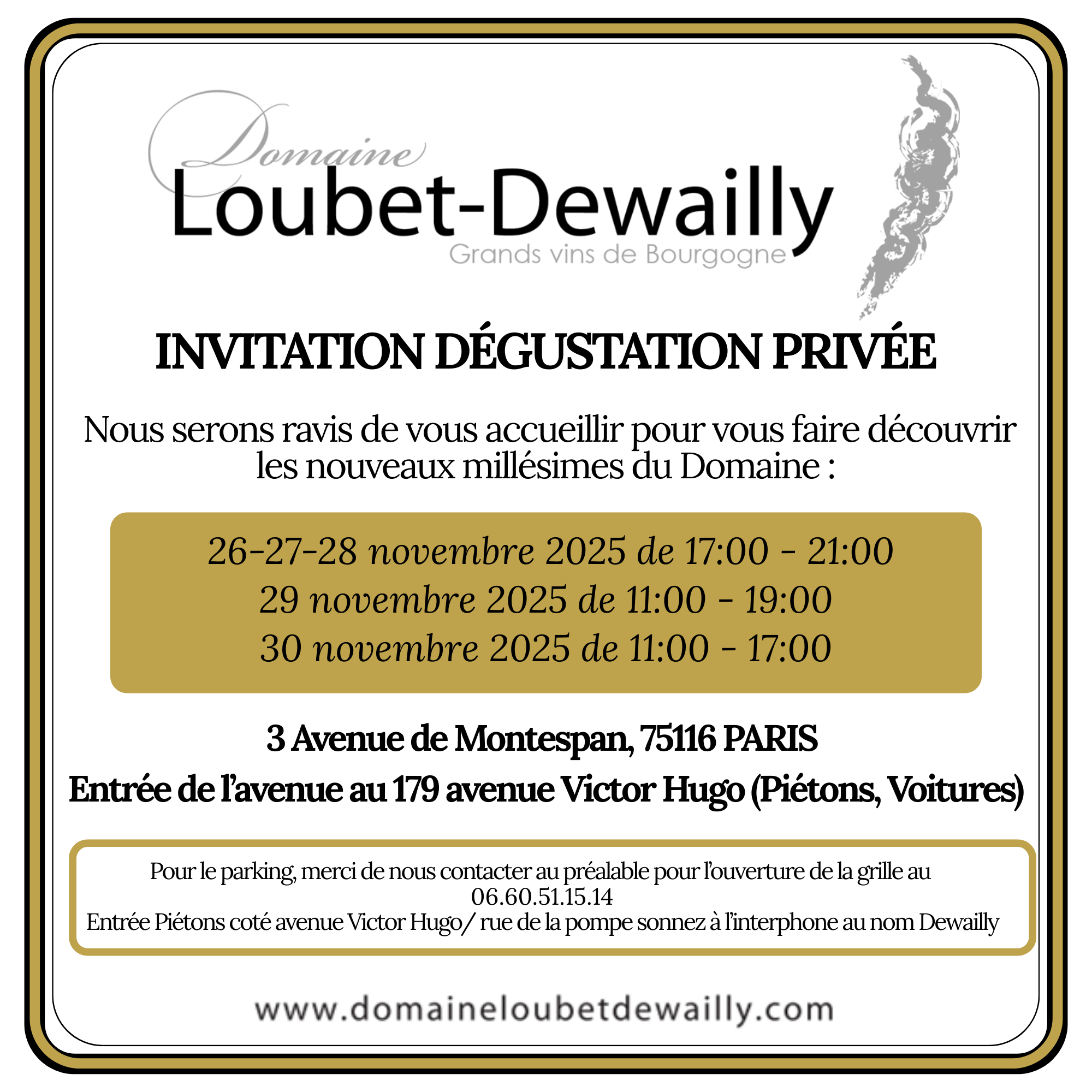 Invitation ventes privées Paris Domaine
